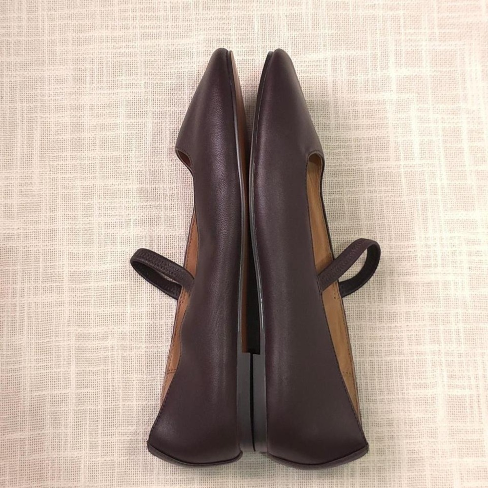 Madewell Brown Leather Mary Jane Flats - Picture 6 of 8